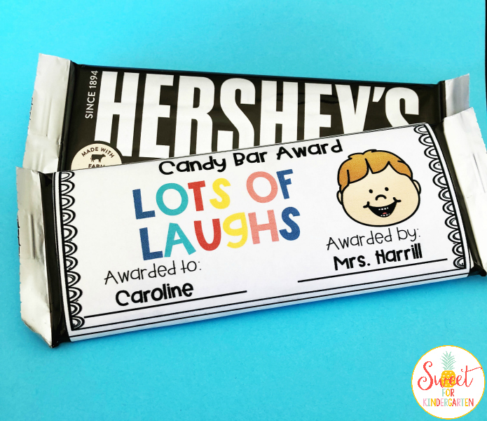 editable end of year candy bar awards