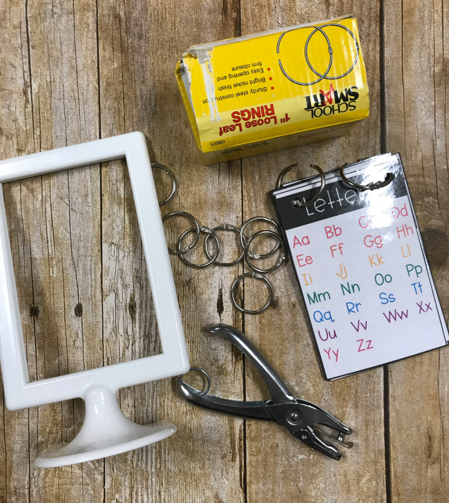 supplies needed to create mini anchor chart stand