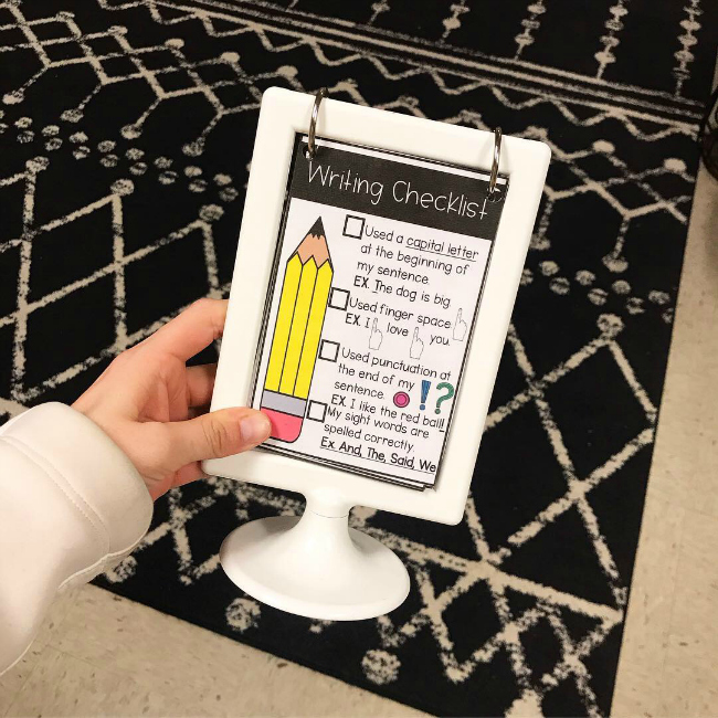writing checklist mini anchor chart