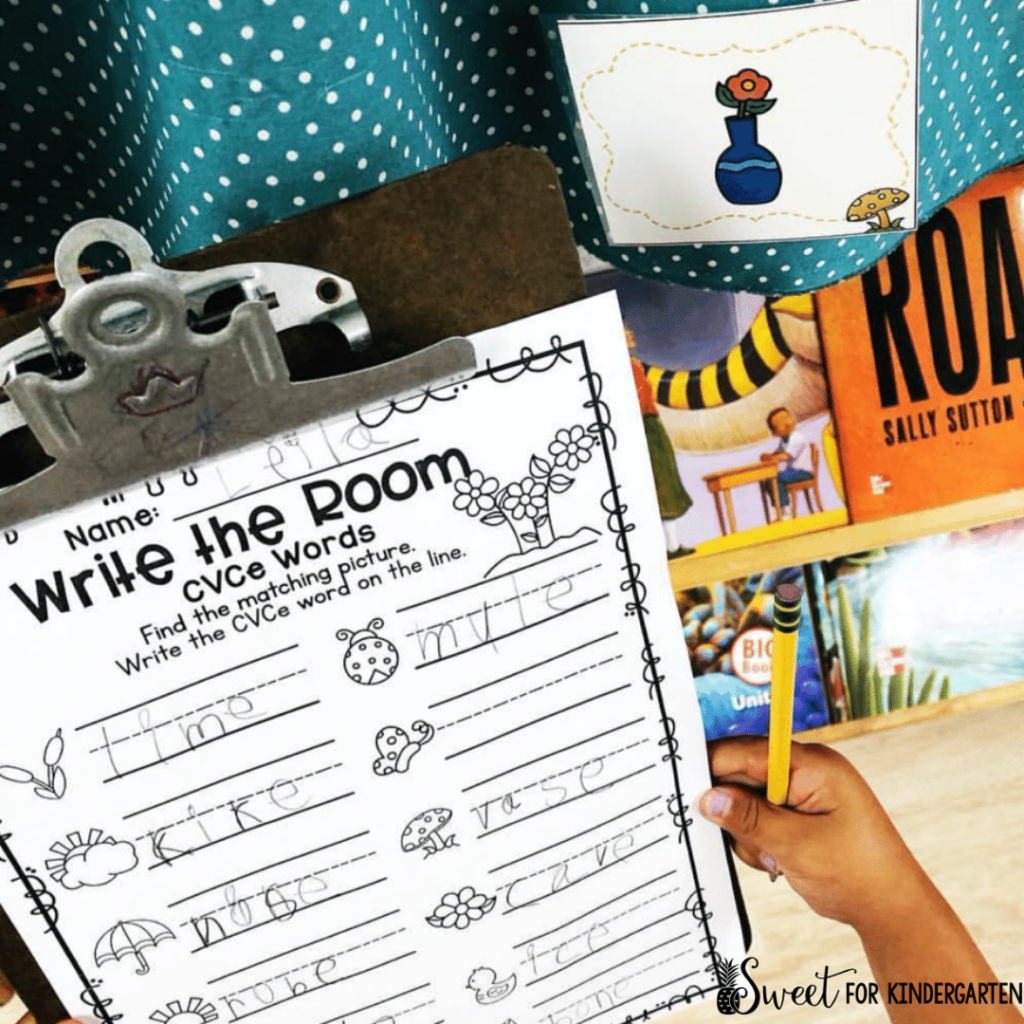Practice CVCe Words with this Write the Room activity