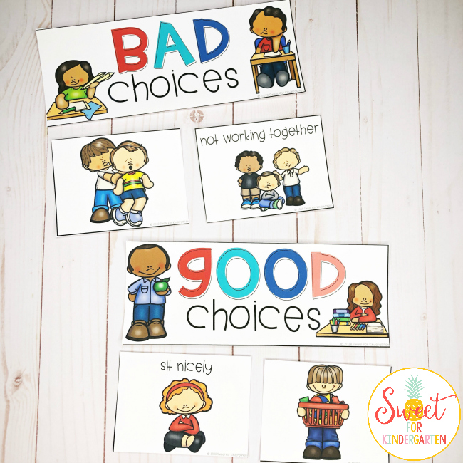 Good vs Bad Choices Behavior Sort