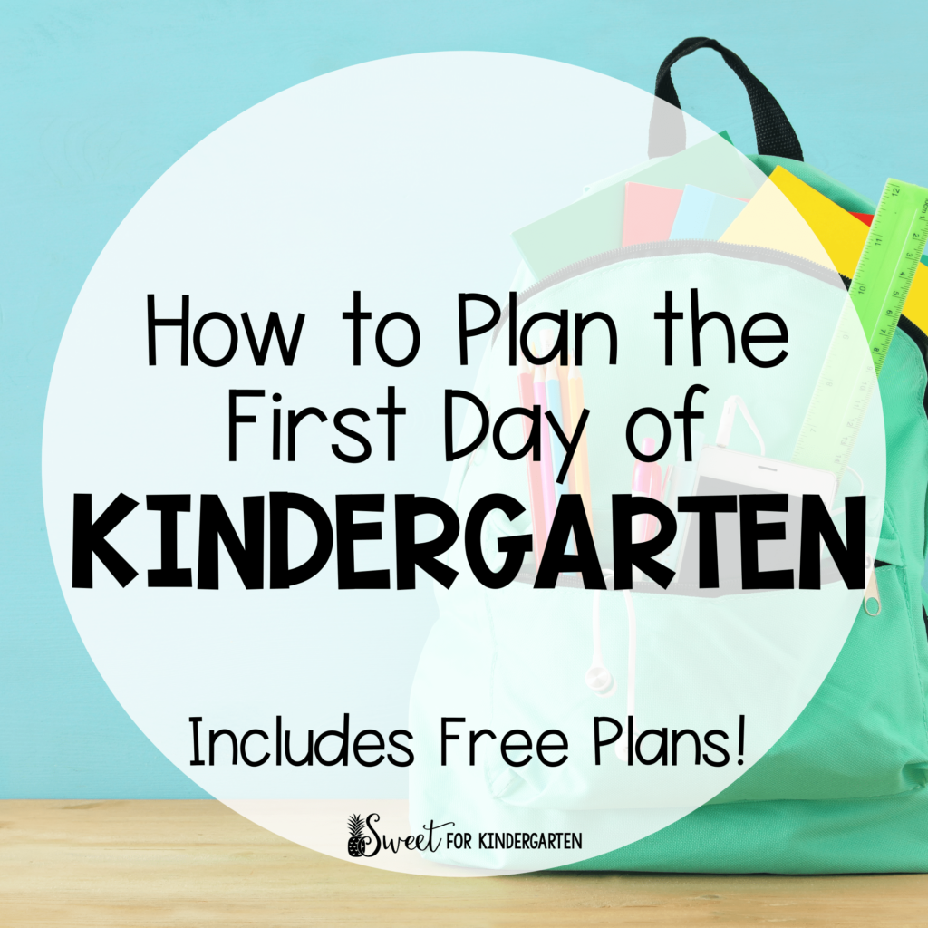 My first day of Kindergarten plans