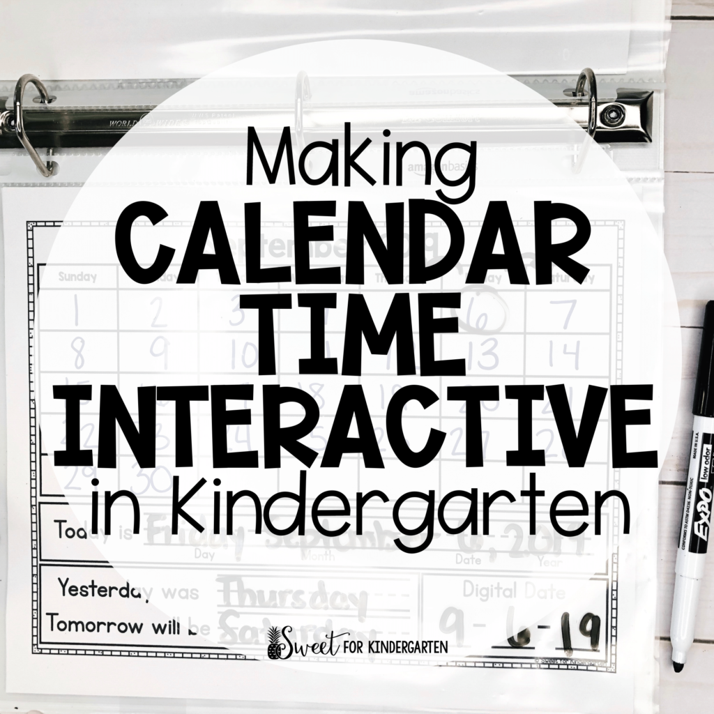 Calendar time in Kindergarten