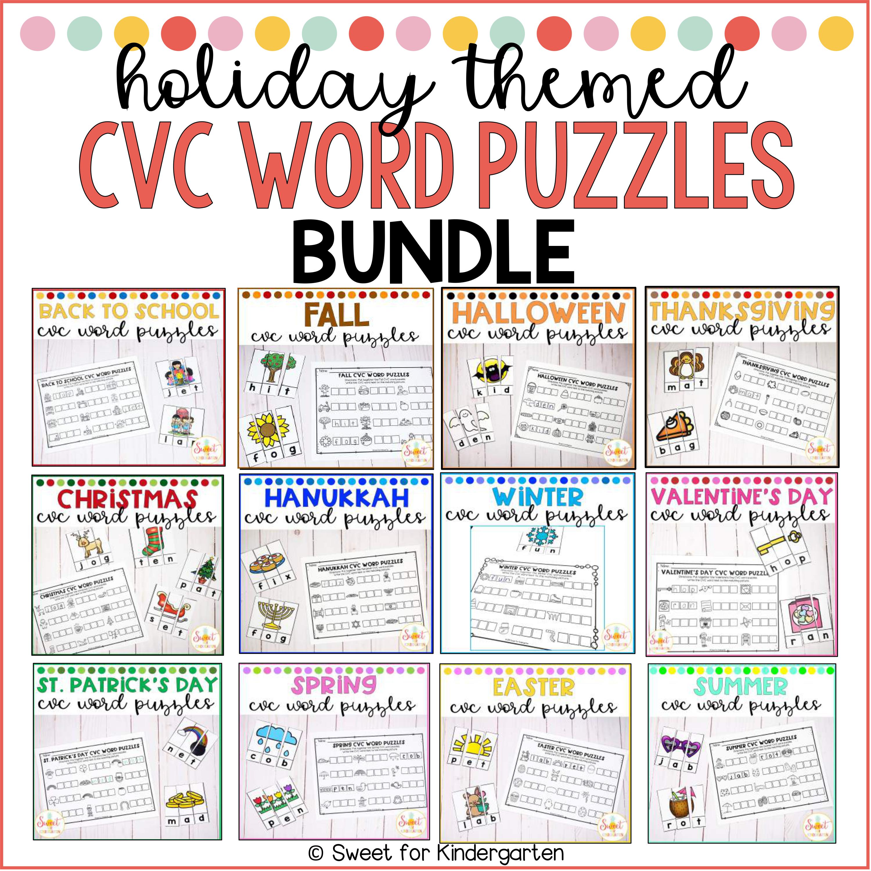 Click here for the CVC Word Puzzles Bundle