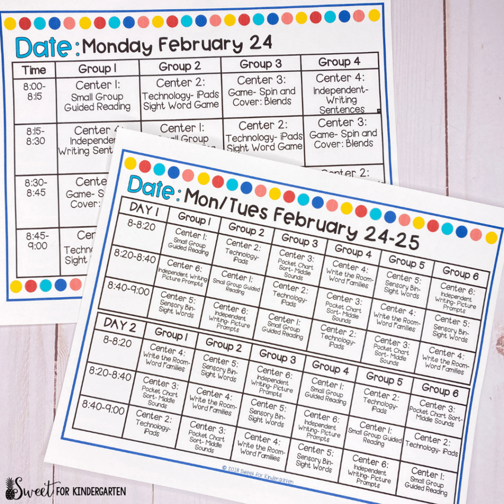 Click here for the editable planning center sheets. 