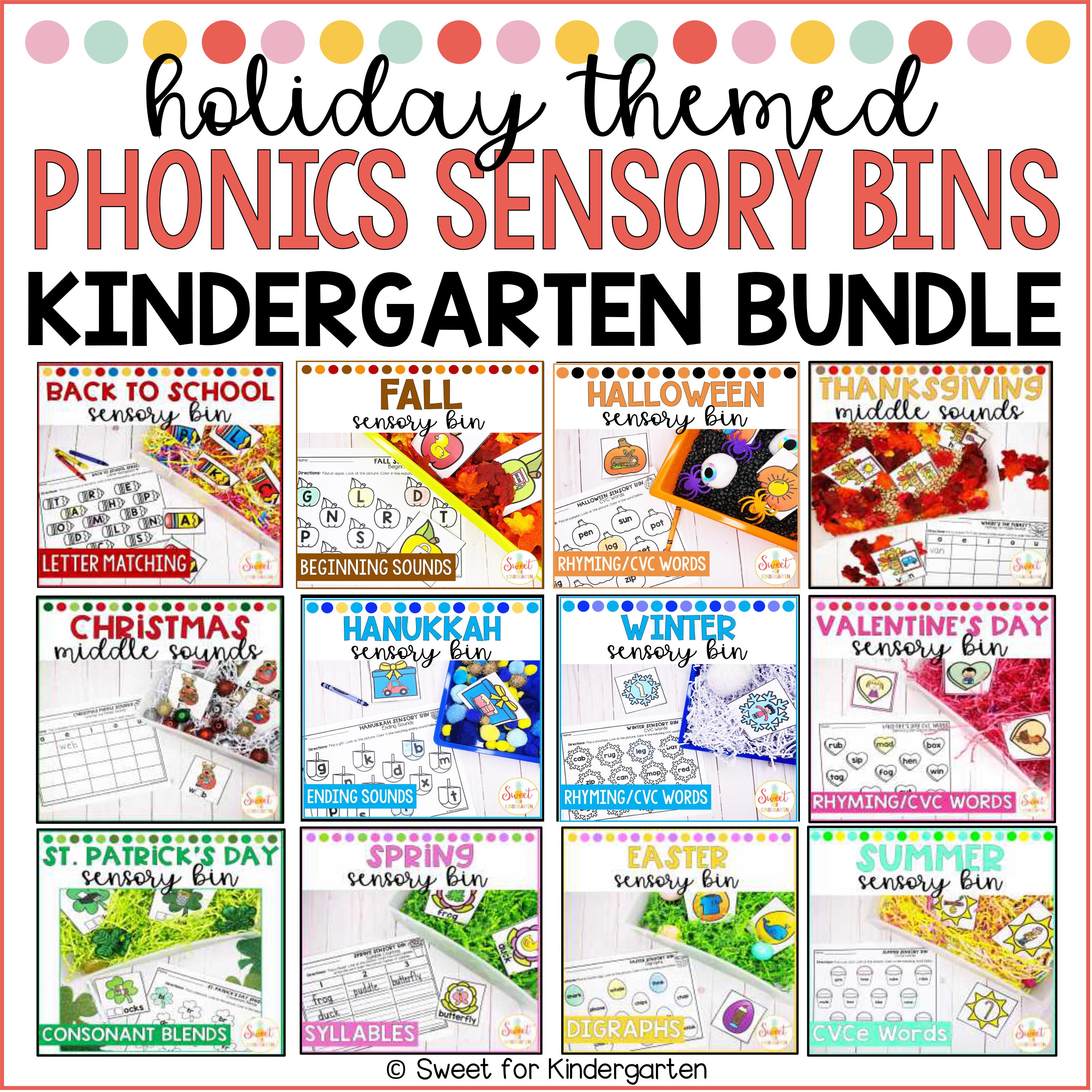 Click here for the Kindergarten Phonics Sensory Bin Bundle