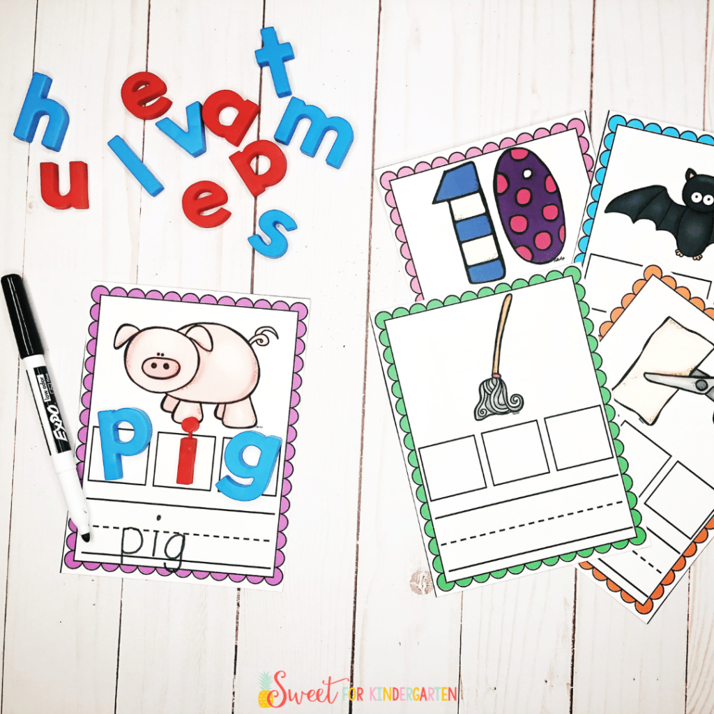 SFK CVC Spelling Mats for small group lessons