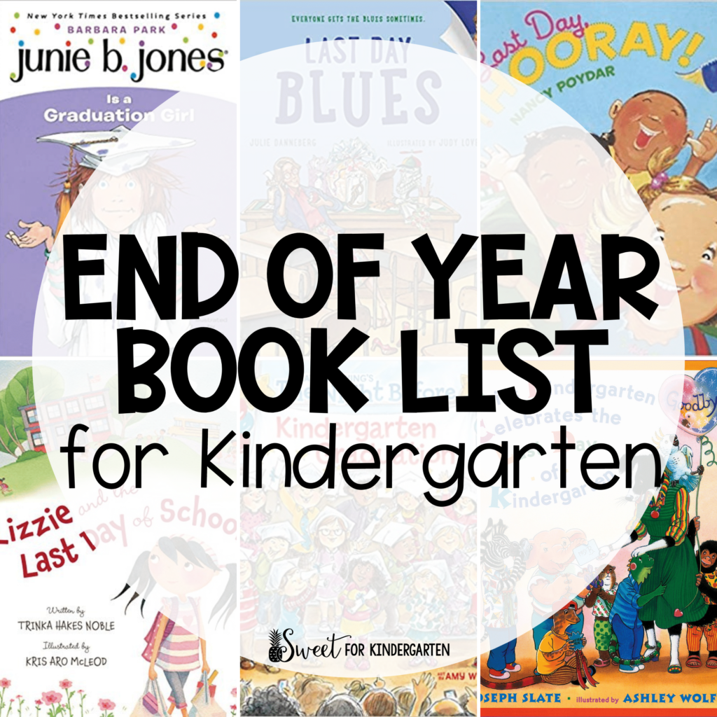 End of Year Book List for Kindergarten