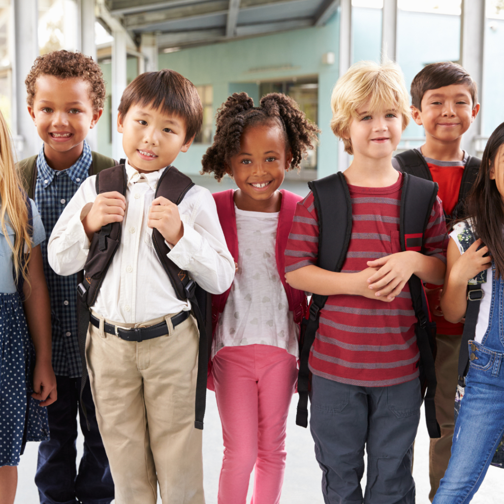 Kids leaving Kindergarten
