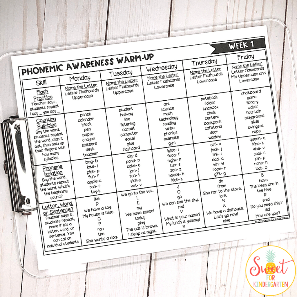 Click here for the Phonemic Awareness Daily Warm-Ups