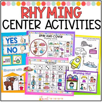 Rhyming Centers and Phonics Activities for Kindergarten | Rhyming Games