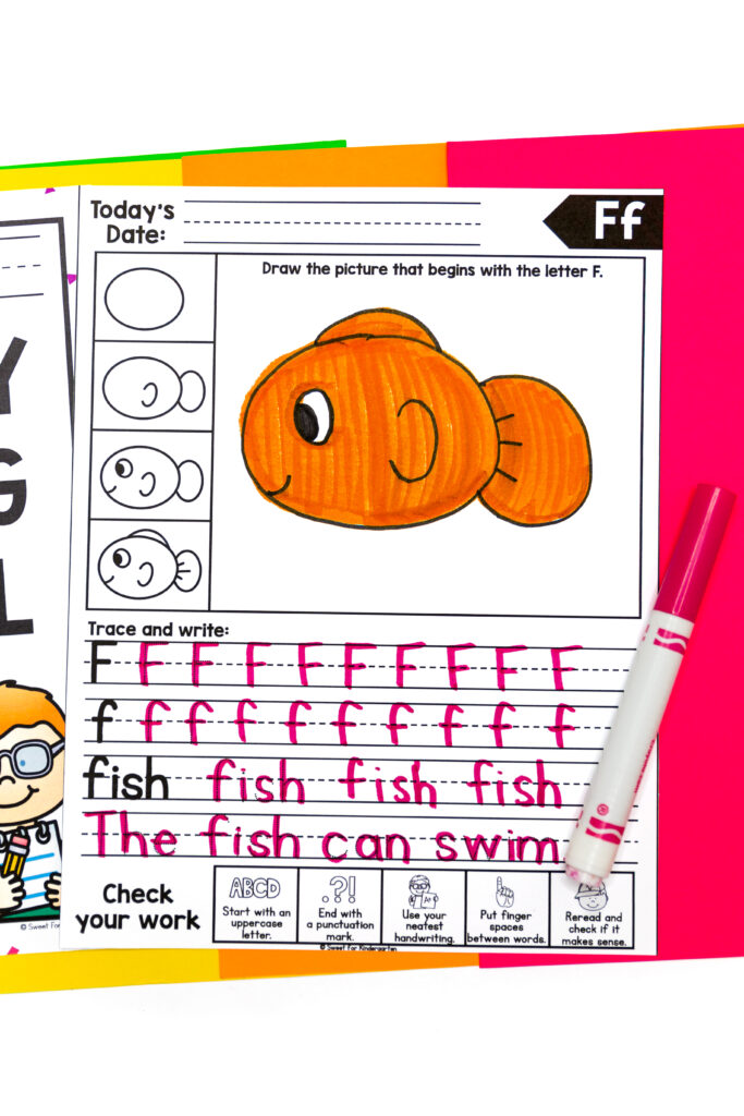 Click here for the Daily Writing Journal for Independent Writing for Kindergarten
