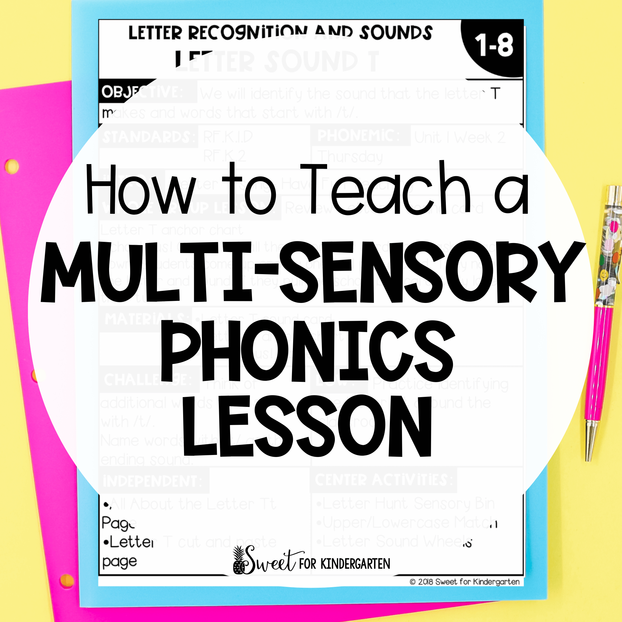 how to teach a multi-sensory phonics lesson