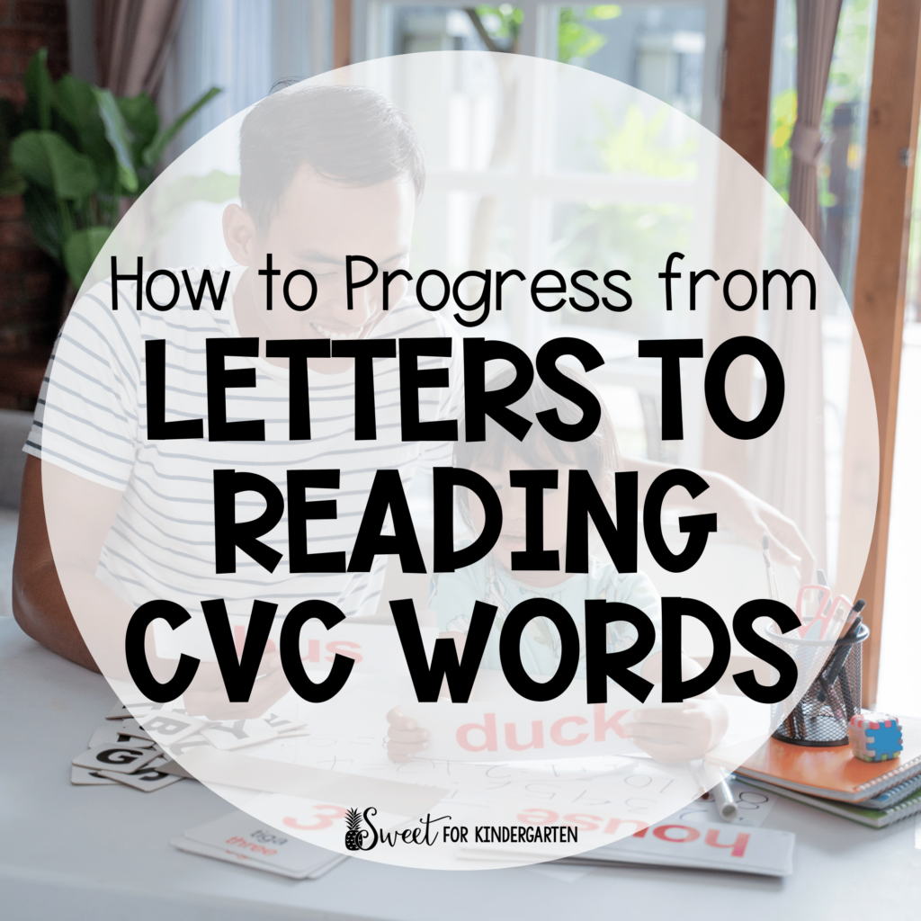 how to progress from learning letters to reading cvc words