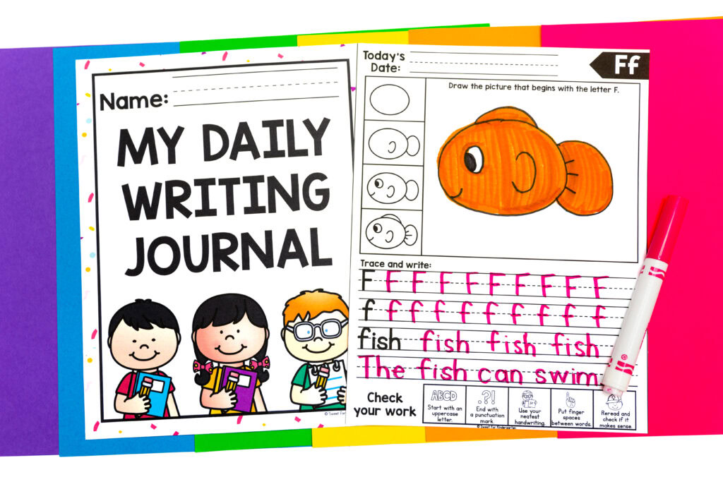 Writing Journal with Directed Drawing for Kindergarten