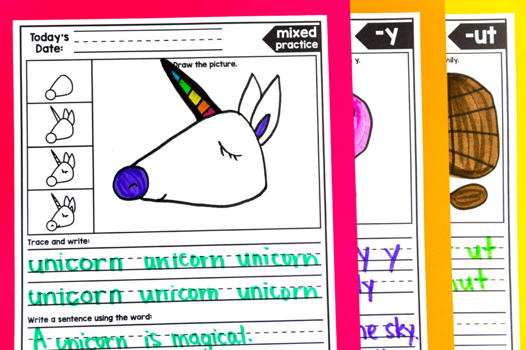Writing Journal with Directed Drawing for Kindergarten