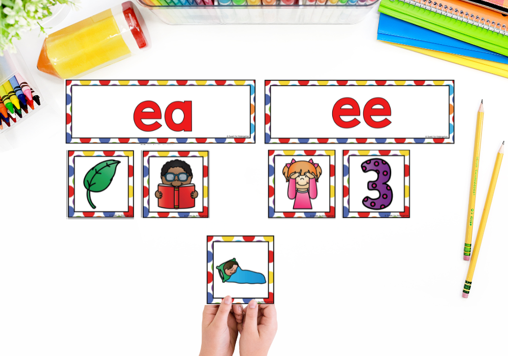 long vowel picture sort activity
