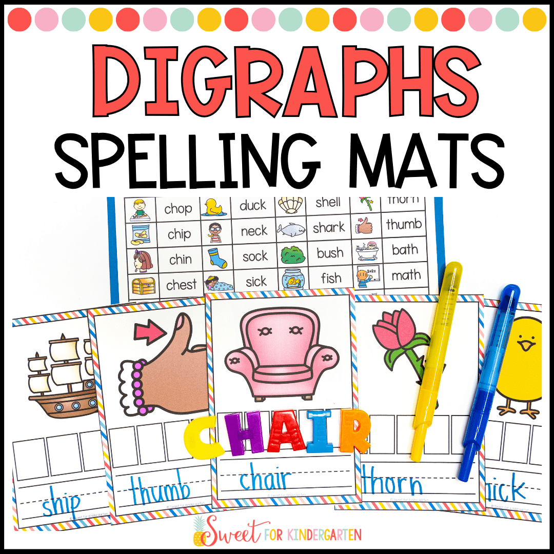 Digraphs Spelling Activity Mats | Phonics Word Building Cards | sh th ch wh ck