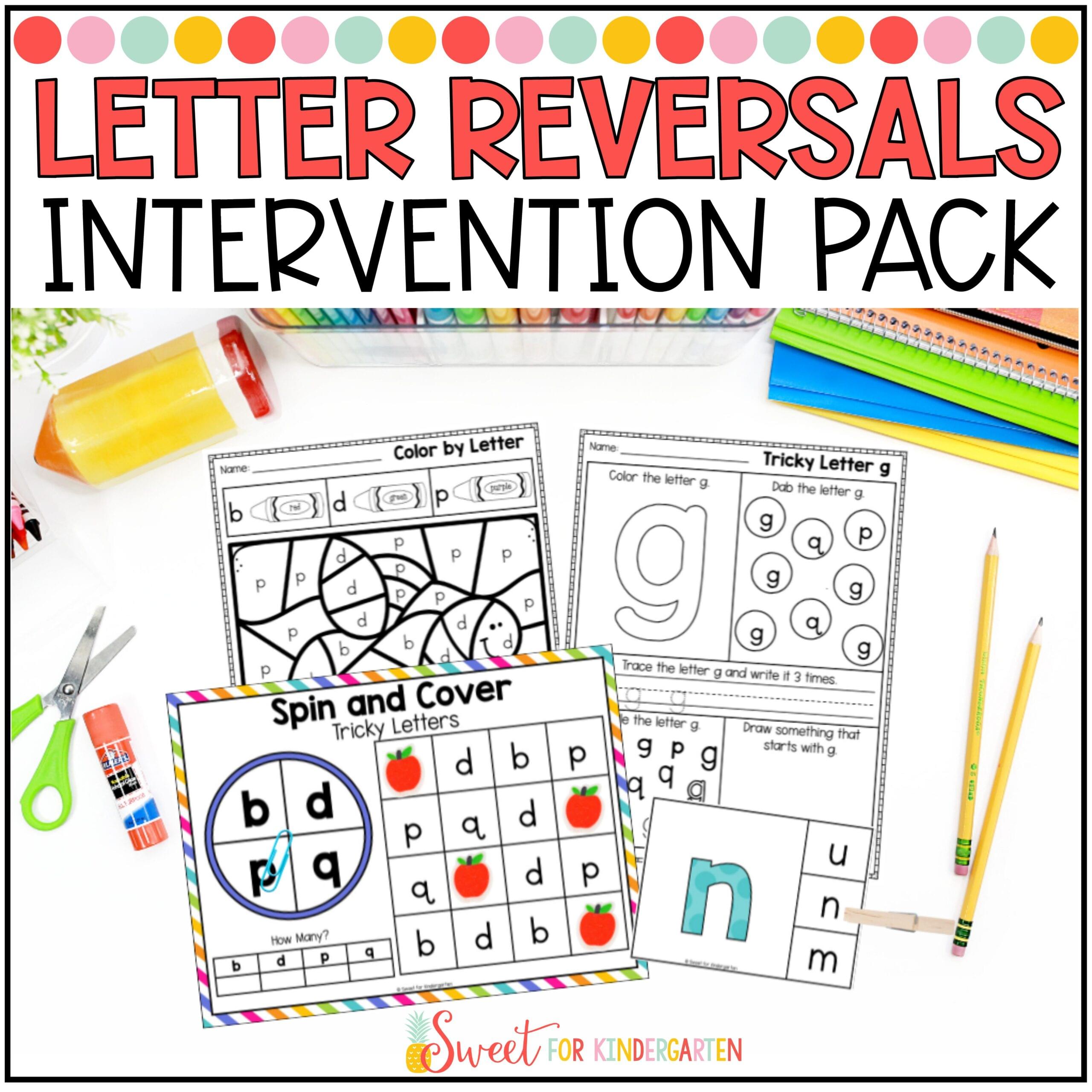 Letter Reversals Intervention Activities and Worksheets | b d p q g m w n u